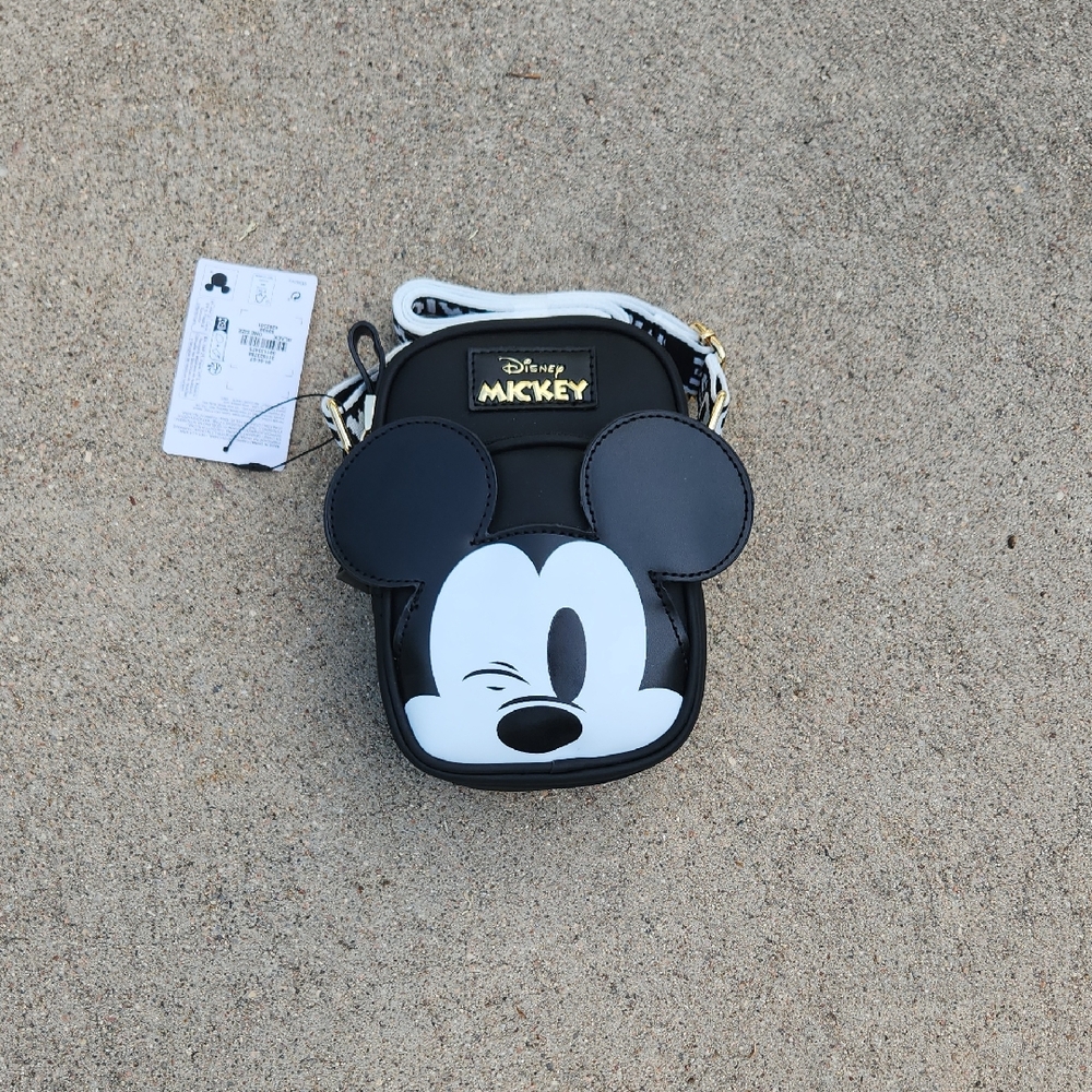 Black and White Mickey Mouse Crossbody Bag